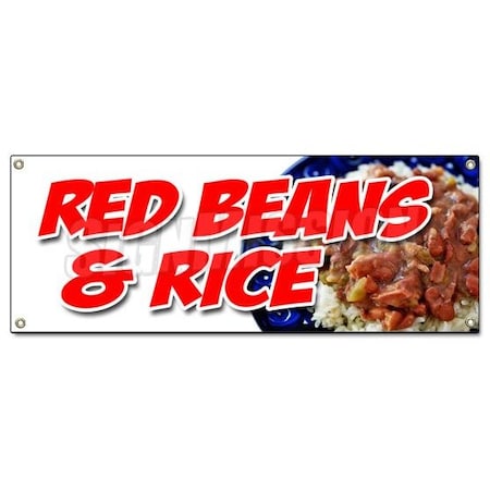 Signmission RED BEANS AND RICE BANNER SIGN louisiana cajun new orleans homemade B-Red Beans And Rice